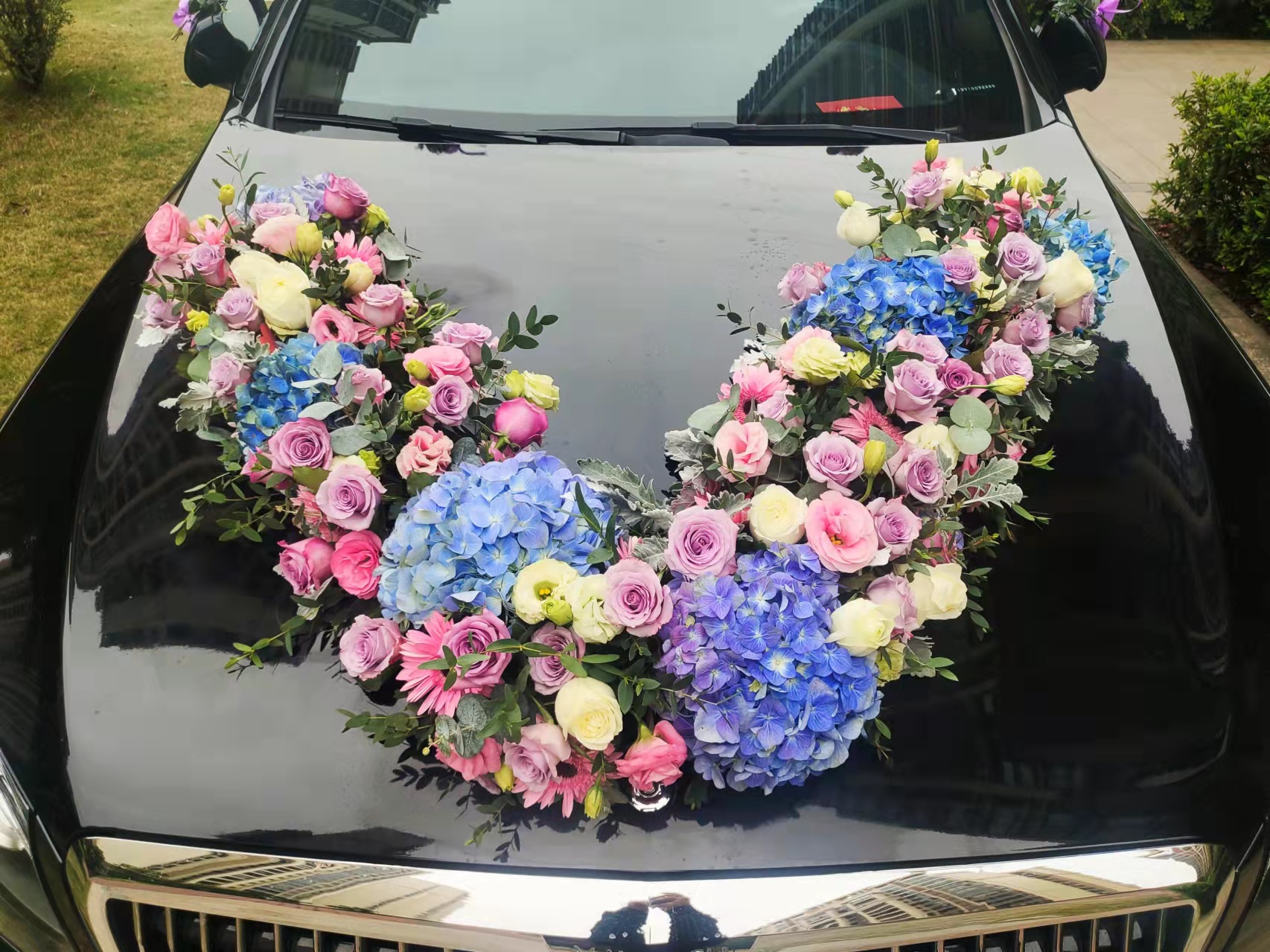 新款韩式车头花 鲜花 婚庆婚车装饰套装